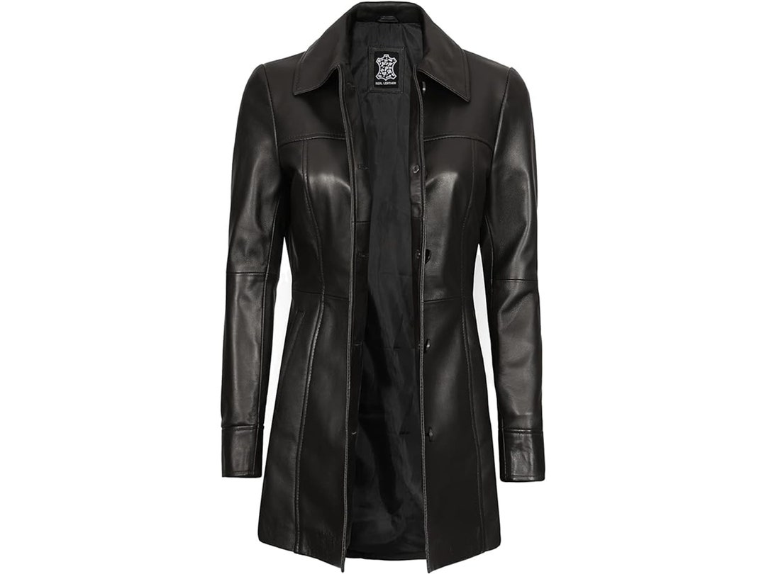 Women Leather Jacket 100% Real Soft Lambskin Leather Black Coat Jacket ...