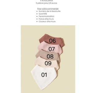 Cotton gauze bib with customization of your choice