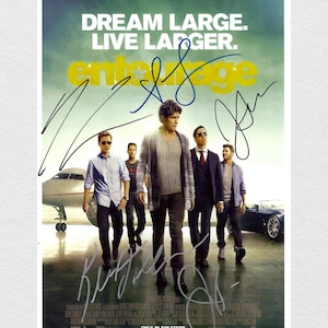 ENTOURAGE Signed Poster, Autographed Adrian Grenier, Jeremy Piven, Kevin Dillon, Jerry Ferrara and Kevin Connolly CoA