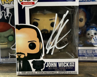 Funko Pop! John Wick with Dog #580 Signed by Keanu Reeves - COA Authenticated - Free Protector - Free Shipping