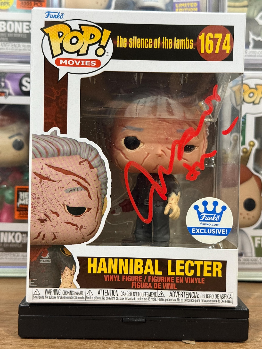 Funko Pop 1674 – the Silence of the Lambs HANNIBAL Lecter Signed
