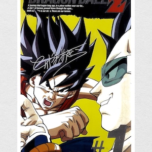 DRAGON BALL Z, póster de película firmado, autografiado por Akira Toriyama, póster con certificado de autenticidad
