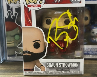 Funko Pop 145, Funko Pop Wwe, Braun Strowman, Signed Funko Pop, Funko Pop Collector, Rare Funko Pop, WWE Gift, WWE Collection, Mick Foley