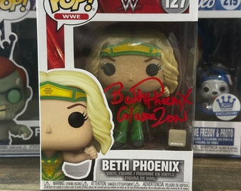 Funko Pop 127, Funko Pop Wwe, Beth Phoenix, Signed Funko Pop, Funko Pop Collector, Rare Funko Pop, WWE Gift, WWE Collection, Mick Foley