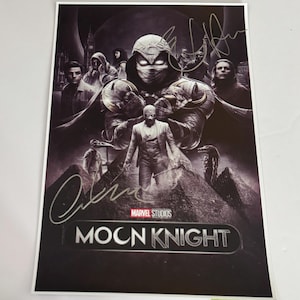 MOON KNIGHT, Signed Poster, Autographed by Oscar Isaac and Ethan Hawke with COA
