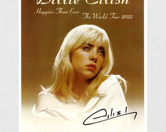 ビリー・アイリッシュの直筆サイン入りポスター - Etsy 日本