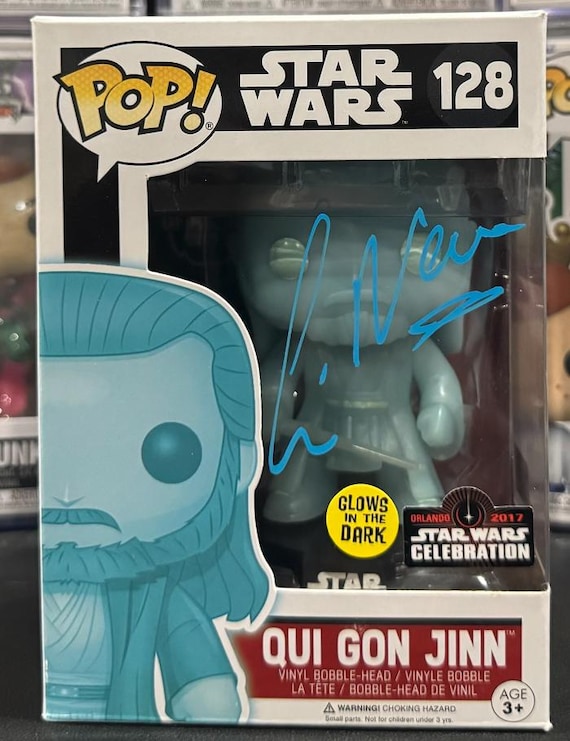 Signed Qui-gon Jinn Funko Pop! #128 - Star Wars Celebration 2017