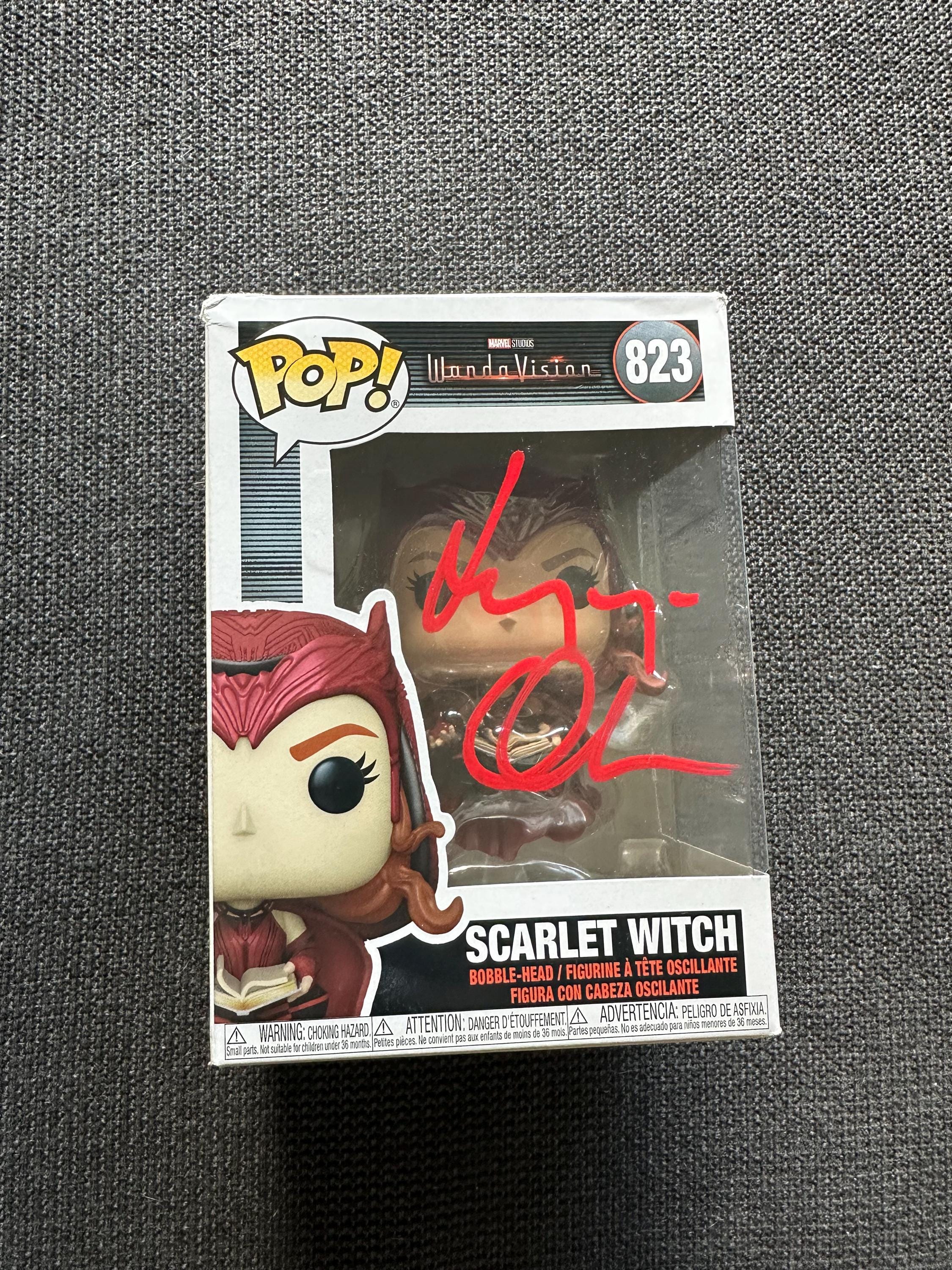 Funko Pop 823 – Wanda Vision – SCARLET WITCH Signed With COA - Etsy