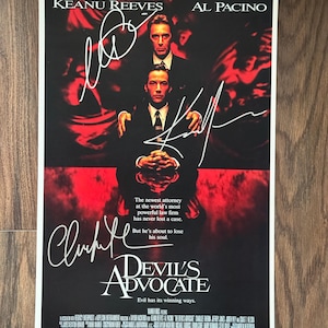 DEVILS ADVOCATE Movie Poster Signed by 3 cast members - COA Authenticated - Secure Packaging - Free Shipping