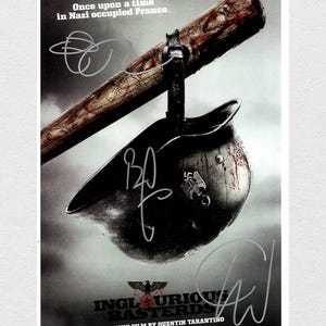 Inglorious Basterds Signed Movie Poster by 3 cast members - COA Authenticated - Secure Packaging - Free Shipping