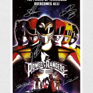 POWER RANGERS, Signed Poster, Autographed by Jason David Frank, Karan Ashley, Johnny Yong Bosch, Steve Cardenas, David Yost Poster with CoA