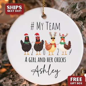 Personalized Chicken Ornament 2024 - Custom Chicken Christmas Ornament - A Girl Who Loves Chicken Ornament - Chicken Lover Gift For Friend