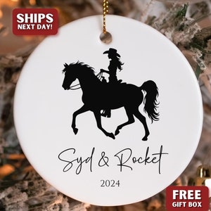 Personalized Horse Ornament For Christmas - Custom Horse Christmas Ornament Gift 2024 -  Horse Rider Christmas Ornament -  Horse Lover Gift