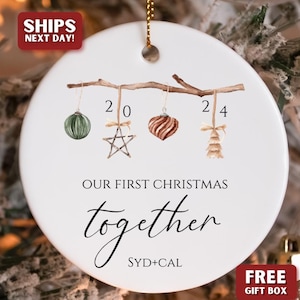 Personalized First Christmas Together Ornament  - Personalized First Christmas Ornament For Couple - Custom Couples Christmas Gift