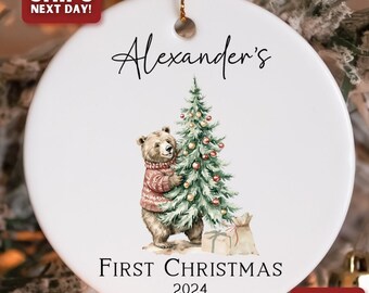 Personalized Baby's First Christmas Ornament Gift - Personalized Baby Boy Ornament - Custom Baby Boys Name Christmas Ornament - Baby's First