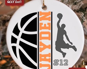 Personalized Basketball Ornament Custom Christmas Basketball Player Ornament - Personalized Basketball Christmas Ornament For Son Ornament