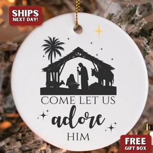 Nativity Ornament - Christmas Nativity Scene - Christian Ornament Christmas Gift Religious Nativity Christmas Ornament - Baby Jesus Ornament