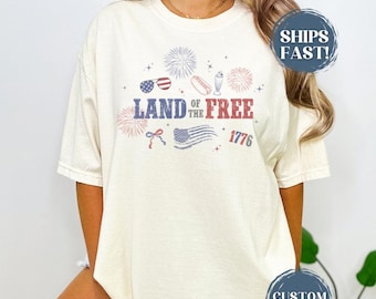 Semiquincentennial USA Shirt 4th of July T-Shirt Women Patriotic Tshirt USA Firework Tee American Girly Shirt Fourth of July Apparel Gift