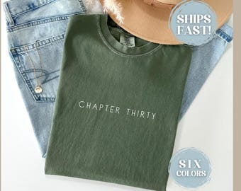 30th Birthday Shirt For Women Comfort Colors Shirt - Chapter 30 Birthday Tshirt -  Women's 30th Birthday T-shirt Birthday Gift For Friend