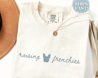 French Bulldog Mom Shirt, Frenchie Mama Tee, Minimalist Dog Mom Shirt, Comfort Colors T Shirt, French Bulldog Gift, Cute Dog Lover Dog Mama