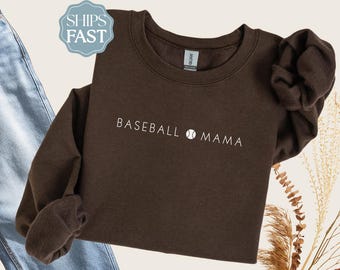Baseball Mama Sweatshirt, Baseball Mom Crewneck, Gift For Baseball Mama, Baseball Lover Gift, Gift For Mother's Day, Minimalist Sweatshirt