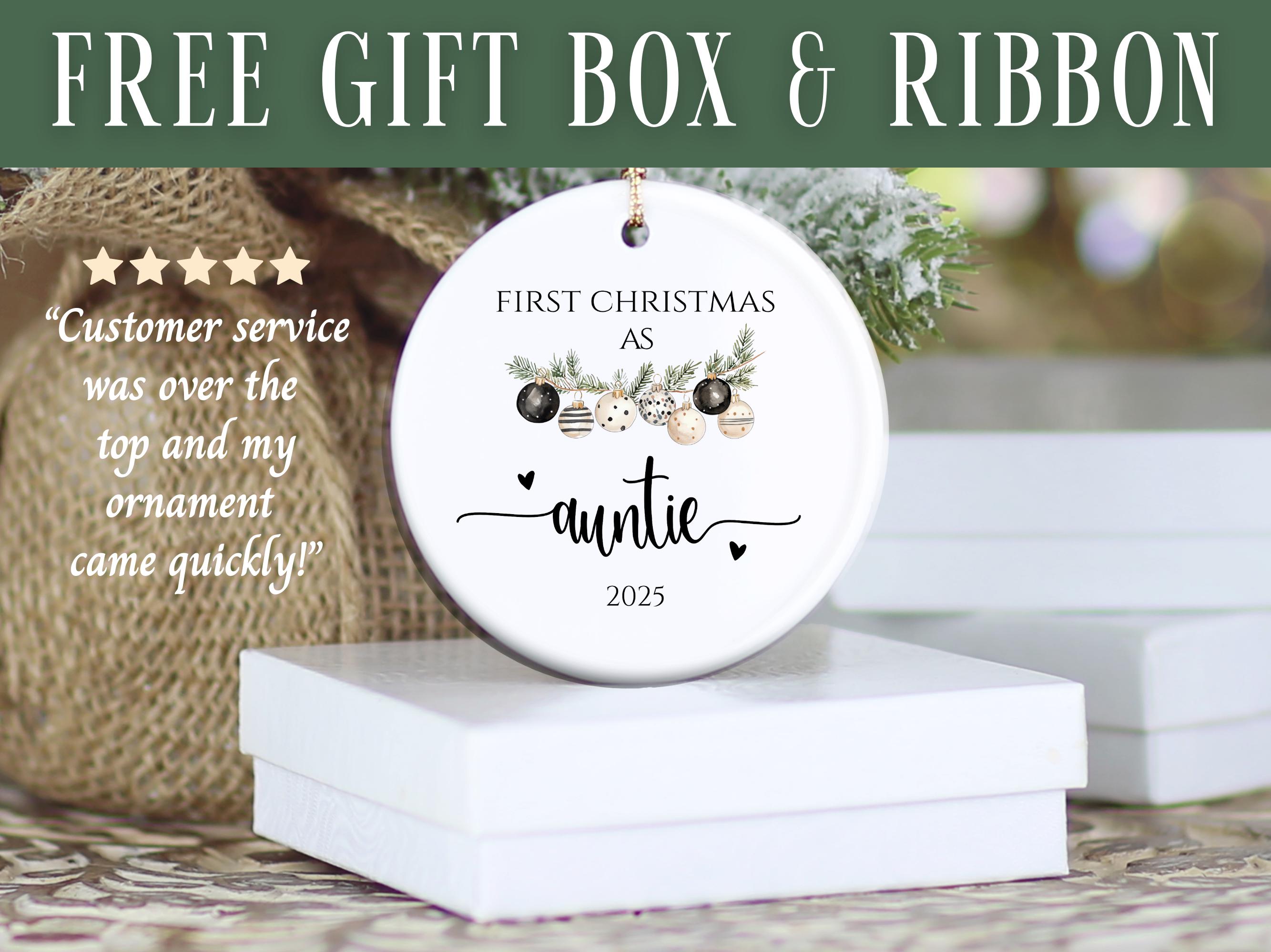Custom Auntie Ornament Personalized Auntie Ornament Announcement Gift ...