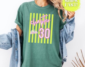 Book Tshirt For 30th Birthday Shirt For Women Comfort Colors Shirt, Chapter 30 Birthday Tshirt  Women's 30th Birthday T-shirt Birthday Gift