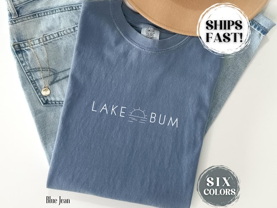 Comfort Colors Lake Life Shirt For Women Summer Tshirt Paddleboard Lover T-shirt For Lake Lover Gift For Friend Minimalist Lake Bum Shirt