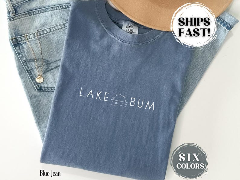 Comfort Colors Lake Life Shirt For Women Summer Tshirt Paddleboard Lover T-shirt For Lake Lover Gift For Friend Minimalist Lake Bum Shirt