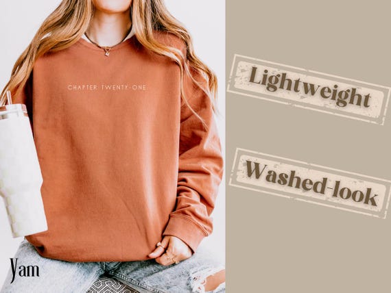 Comfort Colors 21st Birthday Sweatshirt For Women Comfort Colors Shirt Chapter 21 Birthday Crewneck  Women's Twenty-One Birthday Apparel