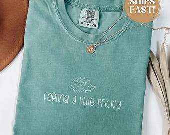 Hedgehog Shirt Comfort Colors Shirt For Women Hedgehog Lover Tshirt Animal Lover T-shirt Gift For Hedgehog Lover Cute Hedgehog Apparel Gift