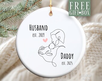 Custom Daddy Ornament Personalized Daddy Christmas Ornament For New Daddy To Be Future Daddy Ornament Daddy Est Daddy Announcement Keepsake