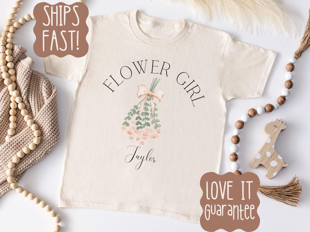 Baby Girl T-Shirt Beautiful Flower Print In Front Of Shirt main image 0
