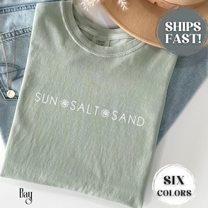 Comfort Colors Beach Life Shirt For Women Coastal Shirt For Mother's Day Summer Tshirt Beach T-shirt For Women Sun Sand Salt Tee For Beach