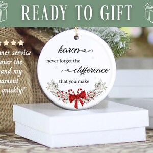 Difference Maker Ornament Difference Maker Christmas Ornament Gift Difference Maker Thank You Ornament Difference Maker Appreciation Gift