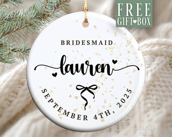 Bridesmaid Ornament Custom Bridesmaid Christmas Ornament Gift for Bridesmaid Proposal Ornament Gifts For Bridesmaids Ornament Keepsake Gift
