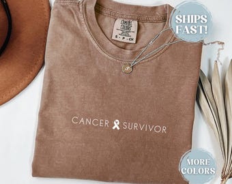Comfort Colors Cancer Shirt Cancer Survivor T-Shirt Fight Cancer Tshirt Breast Cancer Awareness Shirt For Friend Cancer Sucks Cancer Gift