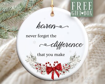 Difference Maker Ornament Difference Maker Christmas Ornament Gift Difference Maker Thank You Ornament Difference Maker Appreciation Gift