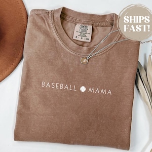 Comfort Colors® Women's Baseball Mama Tshirt For Game Day - Baseball Mom T-Shirt - Baseball Tee For Mother's Day Gift - Sports Mom Shirt