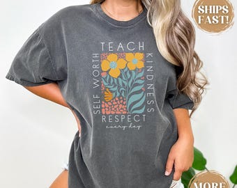 Comfort Colors Teacher Tshirt Teacher Back To School Gift Retro Floral Teacher Gift Teacher Appreciation Shirt New Teacher T-shirt Floral