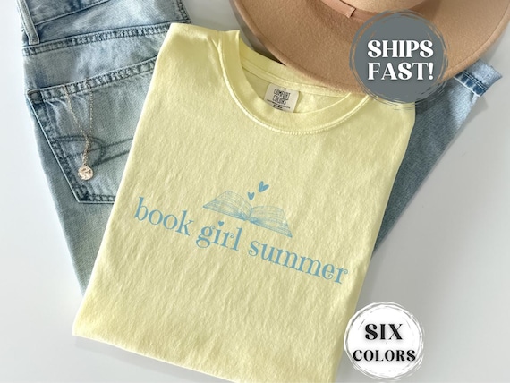 Comfort Colors Book Girl Summer Shirt Bookish Summer T-Shirt Bookish Gift Book Lover Gift Bookish Girl Tshirt Book Lover Tee Reading Shirt