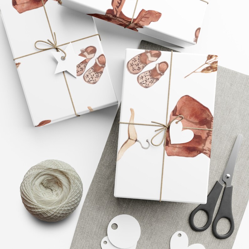 Baby Gift Wrap Baby Shower Wrapping Paper Boho Baby Gift Wrap Neutral