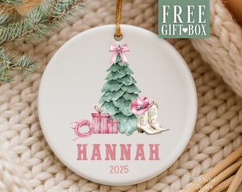 Cowgirl Ornament For Cowgirl Christmas Western Girl Christmas Keepsake Personalized Country Girl Ornament Cow Girl Gift Western Ornament