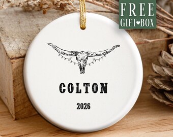 Cowboy Ornament For Cowboy Christmas Western Boy Christmas Keepsake Personalized Country Boy Ornament Cow Boy Gift Western Ornament