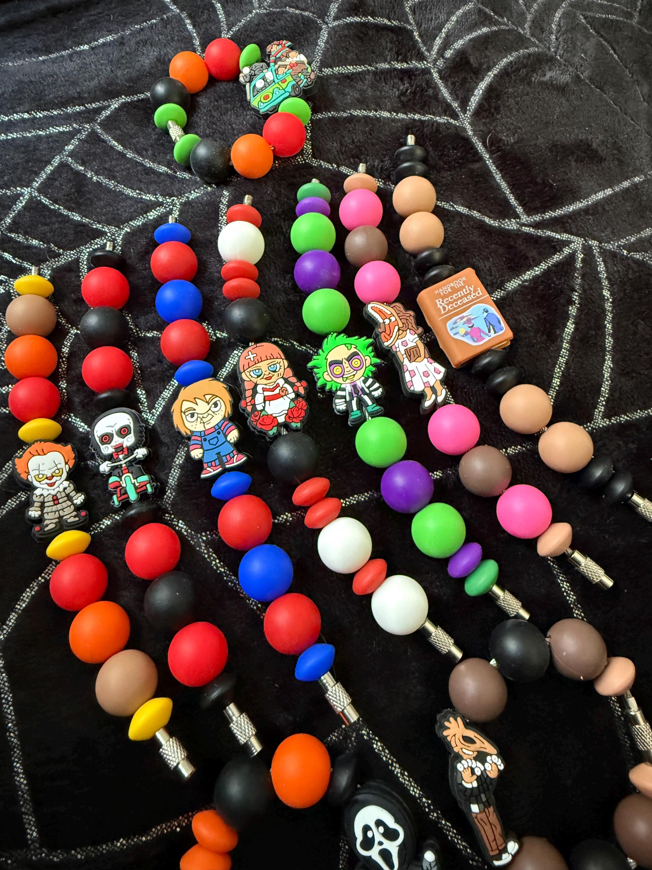 Halloween Cup Charms: Spooky Tumbler Accessories, Horror Movie Gifts