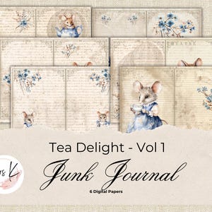 Papiers à deux volets imprimables pour journalisation, lot de 6 délices fantaisistes, vol 1, création de journal, créations en papier, journal indésirable, scrapbooking, 8,5 x 11 po.
