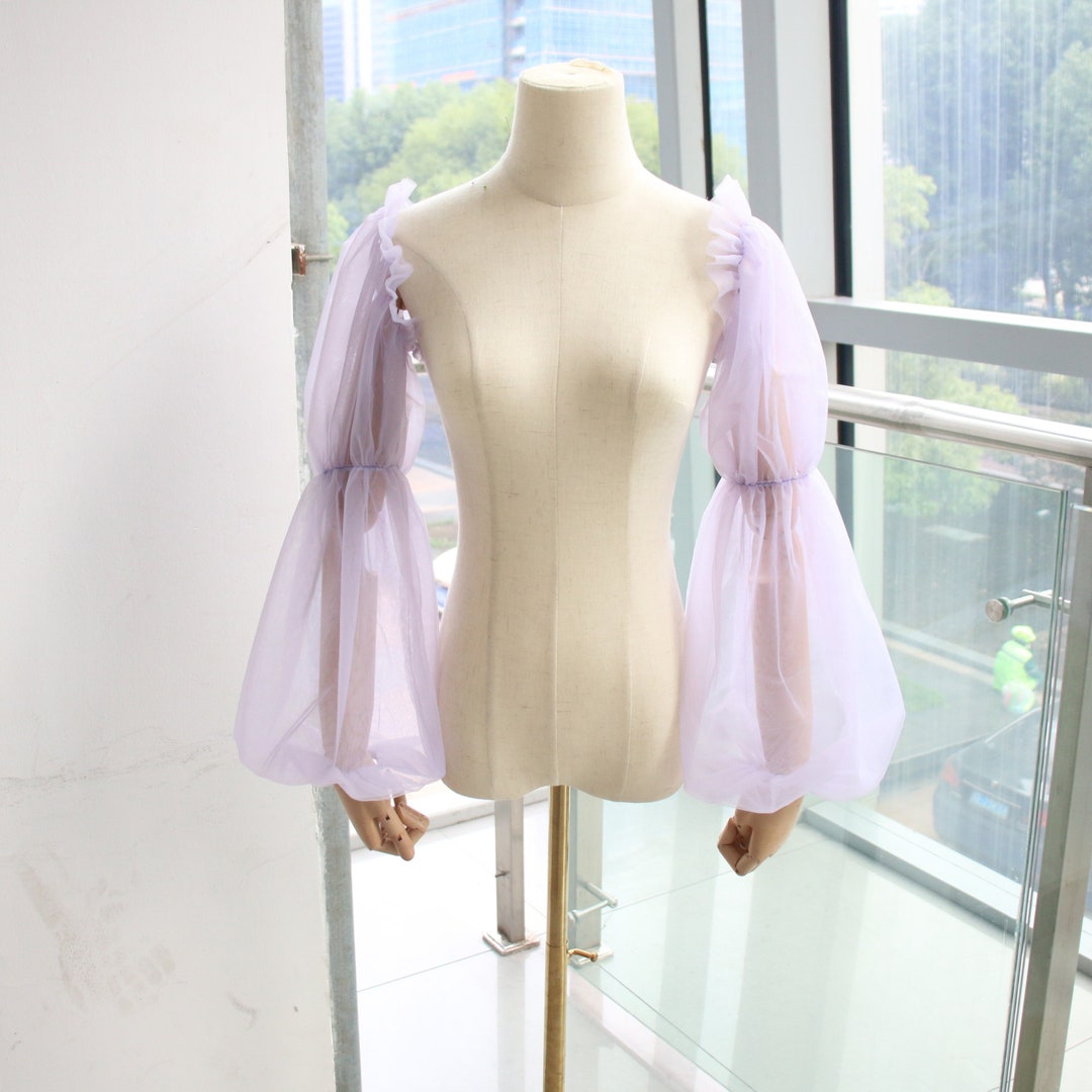 Fairy Purple Wedding Sleeve Soft Tulle Bridal Sleeve Etsy