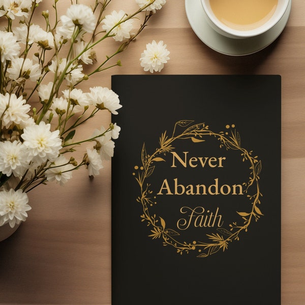 Never Abandon Faith - Matte Hardcover Journal sketching planning stylish writer artist gift idea teacher or student Bible study