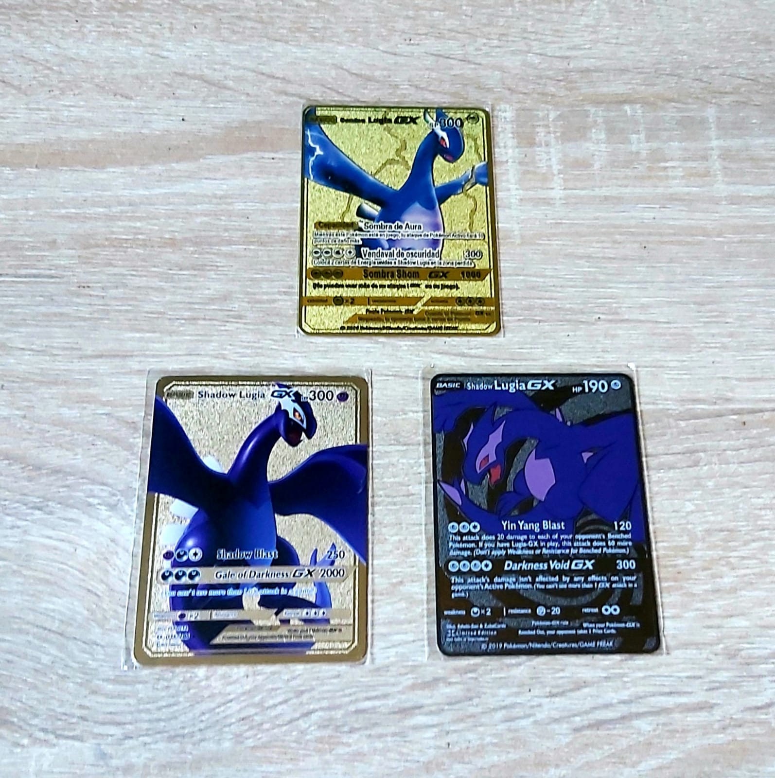 Ho-oh and Lugia GX Full Art Gold Metal Pokemon Card Custom -  Israel