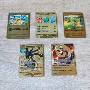 Metal Pokemon Cards Charizard, Shiny Lucario Pokemon Card